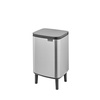 image:imageBrabantia Bo Small LiftOpen Trash Can with Raised Legs  18 Gal  7L  Matt Steel FPP  Free Standing Bedroom Bathroom Nursery Trash Can Removable Inner Bucket NonSlip Feet   Trash Bags
