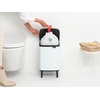 image:imageBrabantia Bo Small LiftOpen Trash Can with Raised Legs  18 Gal  7L  White  Free Standing Bedroom Bathroom Nursery Trash Can Removable Inner Bucket NonSlip Feet   Trash Bags