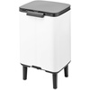 image:imageBrabantia Bo Small LiftOpen Trash Can with Raised Legs  18 Gal  7L  White  Free Standing Bedroom Bathroom Nursery Trash Can Removable Inner Bucket NonSlip Feet   Trash Bags