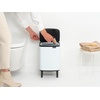 image:imageBrabantia Bo Small LiftOpen Trash Can with Raised Legs  18 Gal  7L  White  Free Standing Bedroom Bathroom Nursery Trash Can Removable Inner Bucket NonSlip Feet   Trash Bags