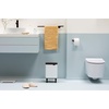 image:imageBrabantia Bo Small LiftOpen Trash Can with Raised Legs  18 Gal  7L  White  Free Standing Bedroom Bathroom Nursery Trash Can Removable Inner Bucket NonSlip Feet   Trash Bags