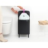 image:imageBrabantia Bo Small LiftOpen Trash Can with Raised Legs  32 Gal  12L  Matt Black  Free Standing Bedroom Bathroom Nursery Trash Can Removable Inner Bucket NonSlip Feet   Trash Bags