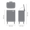 image:imageBrabantia Bo Small LiftOpen Trash Can with Raised Legs  32 Gal  12L  Matt Black  Free Standing Bedroom Bathroom Nursery Trash Can Removable Inner Bucket NonSlip Feet   Trash Bags