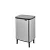 image:imageBrabantia Bo Small LiftOpen Trash Can with Raised Legs  32 Gal  12L  Matt Steel FPP  Free Standing Bedroom Bathroom Nursery Trash Can Removable Inner Bucket NonSlip Feet   Trash Bags
