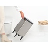 image:imageBrabantia Bo Small LiftOpen Trash Can with Raised Legs  32 Gal  12L  Matt Steel FPP  Free Standing Bedroom Bathroom Nursery Trash Can Removable Inner Bucket NonSlip Feet   Trash Bags
