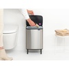 image:imageBrabantia Bo Small LiftOpen Trash Can with Raised Legs  32 Gal  12L  Matt Steel FPP  Free Standing Bedroom Bathroom Nursery Trash Can Removable Inner Bucket NonSlip Feet   Trash Bags