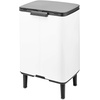image:imageBrabantia Bo Small LiftOpen Trash Can with Raised Legs  32 Gal  12L  White  Free Standing Bedroom Bathroom Nursery Trash Can Removable Inner Bucket NonSlip Feet   Trash Bags