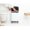 image:imageBrabantia Bo Small LiftOpen Trash Can with Raised Legs  32 Gal  12L  White  Free Standing Bedroom Bathroom Nursery Trash Can Removable Inner Bucket NonSlip Feet   Trash Bags