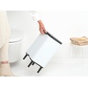 image:imageBrabantia Bo Small LiftOpen Trash Can with Raised Legs  32 Gal  12L  White  Free Standing Bedroom Bathroom Nursery Trash Can Removable Inner Bucket NonSlip Feet   Trash Bags