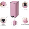 image:imageBrabantia Bo StepOn 8 Gallon Square Trash Can  White  LightPedal SoftClose Kitchen Trash Can Removable Inner Bucket NonSlip Base  Sample Trash Bags IncludedLilac Pink