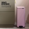 image:imageBrabantia Bo StepOn 8 Gallon Square Trash Can  White  LightPedal SoftClose Kitchen Trash Can Removable Inner Bucket NonSlip Base  Sample Trash Bags IncludedLilac Pink
