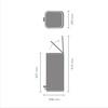 image:imageBrabantia Bo StepOn 8 Gallon Square Trash Can  White  LightPedal SoftClose Kitchen Trash Can Removable Inner Bucket NonSlip Base  Sample Trash Bags IncludedSoft Beige