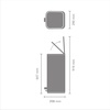 image:imageBrabantia Bo StepOn 8 Gallon Square Trash Can  White  LightPedal SoftClose Kitchen Trash Can Removable Inner Bucket NonSlip Base  Sample Trash Bags IncludedMatt Black