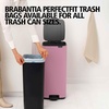 image:imageBrabantia Bo StepOn 8 Gallon Square Trash Can  White  LightPedal SoftClose Kitchen Trash Can Removable Inner Bucket NonSlip Base  Sample Trash Bags IncludedLilac Pink
