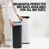 image:imageBrabantia Bo Touch Top 8 Gallon Square Trash Can  Mineral Infinite Gray  SoftTouch Kitchen Trash Can Removable Inner Bucket NonSlip Base  Sample Trash Bags IncludedMineral Infinite Gray