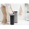image:imageBrabantia Bo Touch Top 8 Gallon Square Trash Can  Mineral Infinite Gray  SoftTouch Kitchen Trash Can Removable Inner Bucket NonSlip Base  Sample Trash Bags IncludedMatt Steel FPP