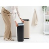 image:imageBrabantia Bo Touch Top 8 Gallon Square Trash Can  Mineral Infinite Gray  SoftTouch Kitchen Trash Can Removable Inner Bucket NonSlip Base  Sample Trash Bags IncludedSoft Beige