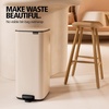 image:imageBrabantia Bo Touch Top 8 Gallon Square Trash Can  Mineral Infinite Gray  SoftTouch Kitchen Trash Can Removable Inner Bucket NonSlip Base  Sample Trash Bags IncludedPlatinum