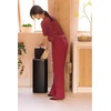 image:imageBrabantia Bo Touch Top 8 Gallon Square Trash Can  Mineral Infinite Gray  SoftTouch Kitchen Trash Can Removable Inner Bucket NonSlip Base  Sample Trash Bags IncludedMatt Black