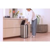 image:imageBrabantia Bo Touch Top 8 Gallon Square Trash Can  Mineral Infinite Gray  SoftTouch Kitchen Trash Can Removable Inner Bucket NonSlip Base  Sample Trash Bags IncludedMatt Steel FPP