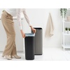 image:imageBrabantia Bo Touch Top 8 Gallon Square Trash Can  Mineral Infinite Gray  SoftTouch Kitchen Trash Can Removable Inner Bucket NonSlip Base  Sample Trash Bags IncludedPlatinum