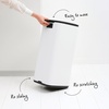 image:imageBrabantia Bo Touch Top 8 Gallon Square Trash Can  Mineral Infinite Gray  SoftTouch Kitchen Trash Can Removable Inner Bucket NonSlip Base  Sample Trash Bags IncludedSoft Beige