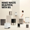image:imageBrabantia Bo Touch Top 8 Gallon Square Trash Can  Mineral Infinite Gray  SoftTouch Kitchen Trash Can Removable Inner Bucket NonSlip Base  Sample Trash Bags IncludedSoft Beige