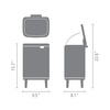 image:imageBrabantia Bo Waste Bin Hi 19 Gallon7L Soft Beige Compact Trash Can for Kitchen SoftClose Garbage Can with Removable Inner Container and Raised Base
