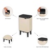 image:imageBrabantia Bo Waste Bin Hi 32 Gallon12L Soft Beige Compact Trash Can for Kitchen SoftClose Garbage Can with Removable Inner Container and Raised Base