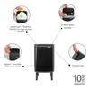 image:imageBrabantia Bo XS Lift Open Trash Can with Raised Legs  11 Gal  4L  Matt Black  Free Standing Bedroom Bathroom Nursery Trash Can Removable Inner Bucket NonSlip Feet   Trash Bags