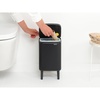 image:imageBrabantia Bo XS Lift Open Trash Can with Raised Legs  11 Gal  4L  Matt Black  Free Standing Bedroom Bathroom Nursery Trash Can Removable Inner Bucket NonSlip Feet   Trash Bags