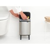 image:imageBrabantia Bo XS Lift Open Trash Can with Raised Legs  11 Gal  4L  Matt Steel FPP  Free Standing Bedroom Bathroom Nursery Trash Can Removable Inner Bucket NonSlip Feet   Trash Bags