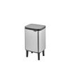 image:imageBrabantia Bo XS Lift Open Trash Can with Raised Legs  11 Gal  4L  Matt Steel FPP  Free Standing Bedroom Bathroom Nursery Trash Can Removable Inner Bucket NonSlip Feet   Trash Bags