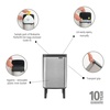 image:imageBrabantia Bo XS Lift Open Trash Can with Raised Legs  11 Gal  4L  Matt Steel FPP  Free Standing Bedroom Bathroom Nursery Trash Can Removable Inner Bucket NonSlip Feet   Trash Bags