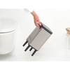image:imageBrabantia Bo XS Lift Open Trash Can with Raised Legs  11 Gal  4L  Matt Steel FPP  Free Standing Bedroom Bathroom Nursery Trash Can Removable Inner Bucket NonSlip Feet   Trash Bags
