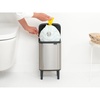 image:imageBrabantia Bo XS Lift Open Trash Can with Raised Legs  11 Gal  4L  Matt Steel FPP  Free Standing Bedroom Bathroom Nursery Trash Can Removable Inner Bucket NonSlip Feet   Trash Bags