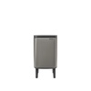 image:imageBrabantia  Bo Small Waste Trash Can Hi 11 Gal with SoftClose Lid Removable Inner Bucket and Transport Grip  Ideal for Bathroom Bedroom and Home Office  Platinum