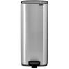 image:imageBrabantia Bo StepOn 8 Gallon Square Trash Can  White  LightPedal SoftClose Kitchen Trash Can Removable Inner Bucket NonSlip Base  Sample Trash Bags IncludedMatt Steel FPP
