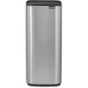 image:imageBrabantia Bo Touch Top 8 Gallon Square Trash Can  Mineral Infinite Gray  SoftTouch Kitchen Trash Can Removable Inner Bucket NonSlip Base  Sample Trash Bags IncludedMatt Steel FPP
