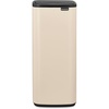 image:imageBrabantia Bo Touch Top 8 Gallon Square Trash Can  Mineral Infinite Gray  SoftTouch Kitchen Trash Can Removable Inner Bucket NonSlip Base  Sample Trash Bags IncludedSoft Beige