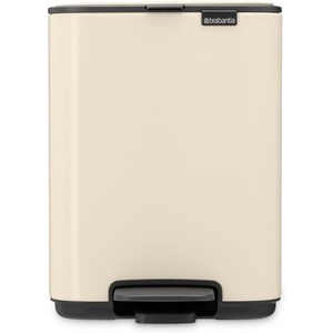image:imageBrabantia Bo Pedal Bin 32 Gallon12L Lilac Pink SoftClosing Kitchen Garbage Can StepOn Trash Can with Removable Inner Bucket PerfectFit Trash Bag Pack IncludedSoft Beige