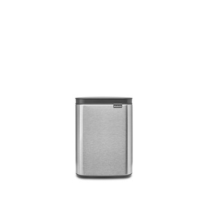 image:imageBrabantia Bo Small LiftOpen Trash Can  18 Gal  7L  Matt Steel FPP  WallMountableFree Standing Bedroom Bathroom Nursery Trash Can Removable Inner Bucket NonSlip Base  Trash BagsMatt Steel Fingerprint Proof