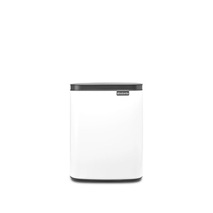 image:imageBrabantia Bo Small LiftOpen Trash Can  32 Gal  12L  Matt Black  Free Standing Bedroom Bathroom Nursery Trash Can Removable Inner Bucket NonSlip Base  Trash BagsWhite
