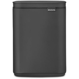 image:imageBrabantia Bo Small LiftOpen Trash Can  32 Gal  12L  Soft Beige  Free Standing Bedroom Bathroom Nursery Trash Can Removable Inner Bucket NonSlip Base  Trash BagsMineral Infinite Gray
