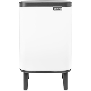 image:imageBrabantia Bo Small LiftOpen Trash Can with Raised Legs  18 Gal  7L  White  Free Standing Bedroom Bathroom Nursery Trash Can Removable Inner Bucket NonSlip Feet   Trash Bags