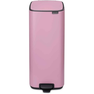 image:imageBrabantia Bo StepOn 8 Gallon Square Trash Can  White  LightPedal SoftClose Kitchen Trash Can Removable Inner Bucket NonSlip Base  Sample Trash Bags IncludedLilac Pink