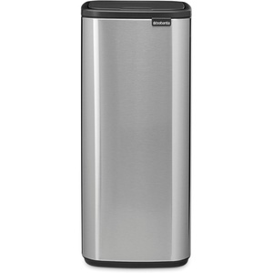 image:imageBrabantia Bo Touch Top 8 Gallon Square Trash Can  Mineral Infinite Gray  SoftTouch Kitchen Trash Can Removable Inner Bucket NonSlip Base  Sample Trash Bags IncludedMatt Steel FPP