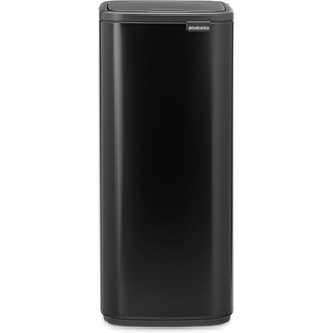 image:imageBrabantia Bo Touch Top 8 Gallon Square Trash Can  Mineral Infinite Gray  SoftTouch Kitchen Trash Can Removable Inner Bucket NonSlip Base  Sample Trash Bags IncludedMatt Black