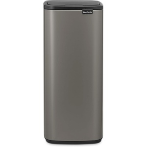 image:imageBrabantia Bo Touch Top 8 Gallon Square Trash Can  Mineral Infinite Gray  SoftTouch Kitchen Trash Can Removable Inner Bucket NonSlip Base  Sample Trash Bags IncludedPlatinum