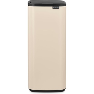 image:imageBrabantia Bo Touch Top 8 Gallon Square Trash Can  Mineral Infinite Gray  SoftTouch Kitchen Trash Can Removable Inner Bucket NonSlip Base  Sample Trash Bags IncludedSoft Beige